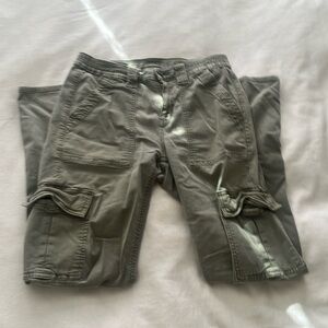 Green Stretchy Cargo Pants